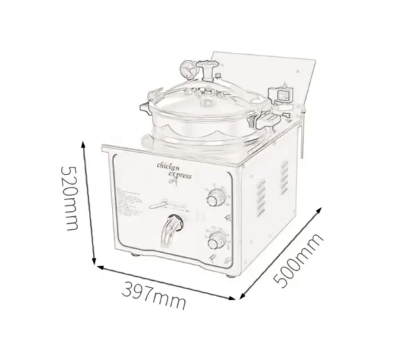 Table Top Pressure Fryer For Low Fat Cooking